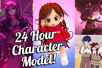 model a stylized 3d character for you from 2d artwork