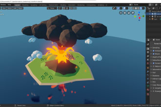 design low poly and high poly 3d models using blender
