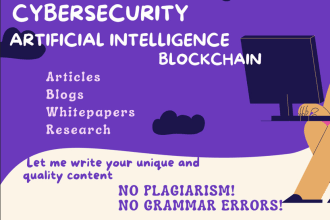 do research, tasks in cybersecurity, blockchain, artificial intelligence