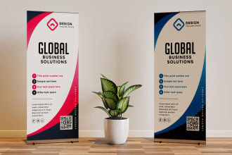 design roll up, pull up, event banner, web banner and google ads