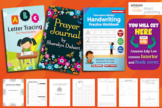 create low content interior and book cover for amazon kdp