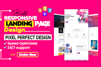 design responsive html landing page