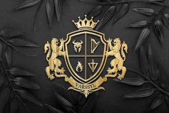 design heraldic family crest coat of arms logo