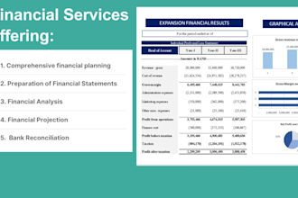 prepare financial statement, profit and loss, projections