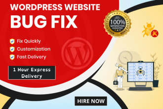do wordpress bug fix or fix wordpress issues within 1 hour