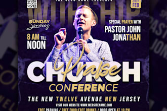 design eye catching church flyer, poster, banner