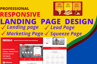 create professional landing page fully responsive