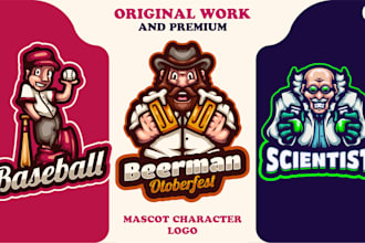 make an design amazing style mascot, twitch, sport and esport logo