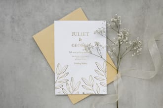 design party and wedding invitation card