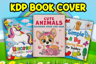 design an eye catching any types book cover design, kdp book cover for amazon
