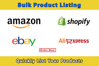 do bulk product listing uploading on amazon ebay shopify