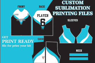provide sublimation designs print ready files and fit in pattern