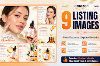 design amazon listing images, product infographics and listing images design