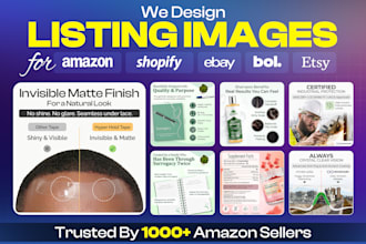 design amazon listing images, infographics, and product images