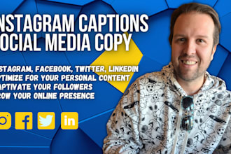 write your instagram captions and social media copy