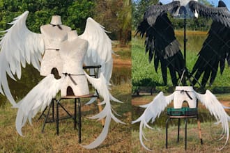 craft realistic angel wing for anime,cosplay,oc,larp