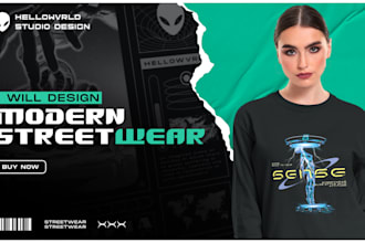 design modern artsy and edgy streetwear urban clothing