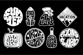create typography logo design or illustration for your brand