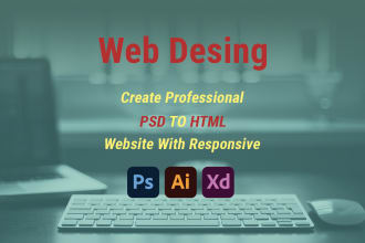 convert figma to HTML, PSD to html, PSD to wordpress responsive bootstrap