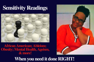 be your candid positive sensitivity reader I love my work