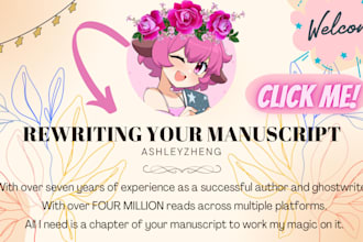 ghostwrite and rewrite a portion of your romance manuscript
