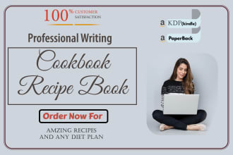 write recipe for cookbook, recipe book, and publish on KDP