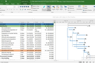 prepare your work schedule with primavera or ms project