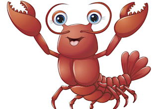 make unique sea crab or lobster mascot logo just in 12 hours
