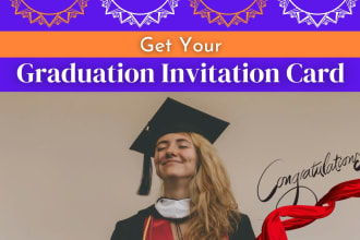 design graduation invitation or announcement card