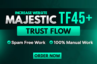 increase your website trust flow tf 0 to 40 plus with premium SEO backlinks
