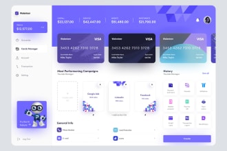 design admin panel dashboard, web app ui ux in figma,xd