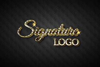 design 3d gold signature logo in 10hrs
