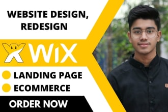 create wix landing page website design, redesign or ecommerce website
