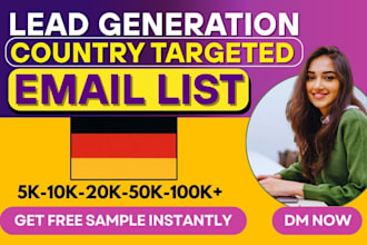 give you verified german prospect email list building and lead generation