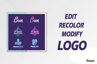 edit, recolor, modify and make transparent logo