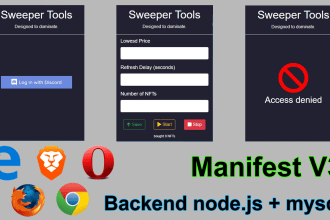 build chrome, firefox, opera, brave and edge extension with backend