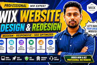 design redesign develop a wix website wix landing page wix ecommerce and wix seo