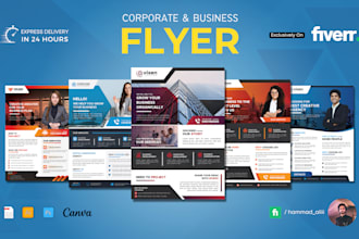 design company, corporate flyer or business brochure in canva