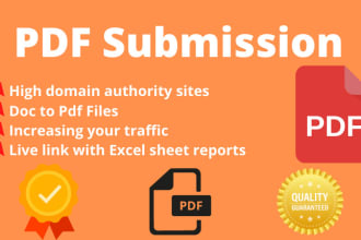 do 70 pdf submissions on high ranking sites