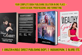 do fantasy book cover design, ebook cover, or KDP book cover