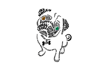 create typography t shirt and word cloud art design