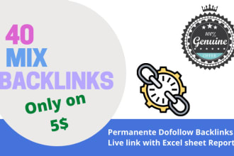 do 40 mix backlinks for google top ranking