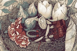 draw a pen and ink illustration