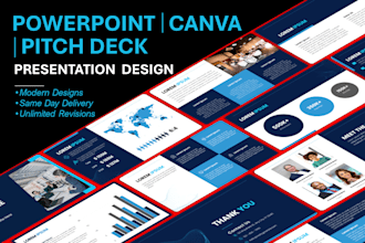 do corporate powerpoint presentation, powerpoint deck design, canva presentation
