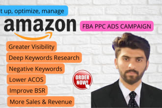 set up, optimize and manage amazon fba ppc ads campaigns, manychat flow