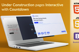 make a moderne and interactive coming soon pages