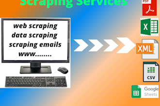 data scraping and web scraping expert all time services