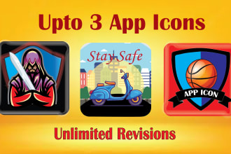 design upto 3 custom app icon, web and game icons