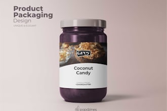 create a  3d mockup, product packaging, and labels design