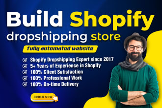 build shopify dropshipping store fully automated website